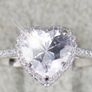 Gold Filled Heart CZ ring size 7 Image 2