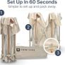 Baby Playpen All Stars Joy Award Winning Foldable  Large, Portable Play Pen for Babies & Toddlers, Breathable Mesh & Fitted Mat, Easy to Set Up, Includes Travel Bag  Taupe (6 to 36 Months) Image 3