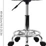NEW SALE Swivel Rolling Stool Height Adjustable PU Leather Cushion Salon Vanity Massage Office Stool Chair Small (Gray Image 6