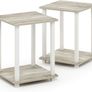MULTIPLE COLOURS AVAILABLE | Simplistic 2-Pack End Table, Side Table, Nightstand, Dark Walnut, 39.6 x 39.6 cm (2-Pack) Image 5
