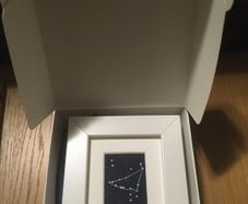NEW Mukky Monkey Miniature Hand-Embroidered Capricorn in Frame