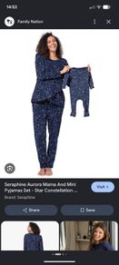 Seraphine baby and me Aurora pyjamas and baby vest