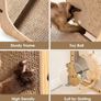 L Shape Vertical Cat Scratcher with Ball Toy, 68cm High, Brown  Stand Up Cardboard Cat Scratcher, Scratching Board for Indoor Cats, Protecting Furniture Scratch Pad Image 4