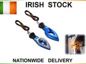 2x 12V BLUE Motorcycle Indicators Turn Signal Light