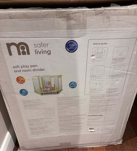 Mothercare Safer Living Soft Play Pen + Room Divider - 6 Panel Lime Green - SH01