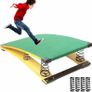 Gymnastics Springboard for Kids Vaulting Training Fitness Playing, Portable Curved Spring Board, Hard Wood Practice Equipment, Elastic Board for Home Room Athletics Training Image 6