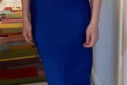 Designer Royal Blue Midi Dress