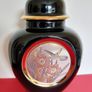 The "Art of Chokin" Black Glazed Vase/Urn/Ginger Jar Image 6