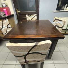 extendable table and 4 chairs