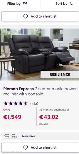 Brand new recliners