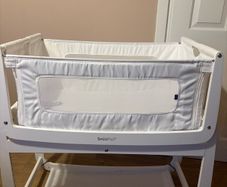 White SnuzPod 3 Bedside Crib and EXTRAS