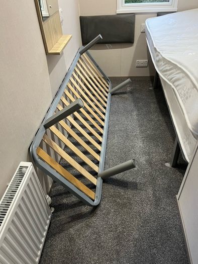 2 x single compact beds and mattress