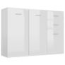 Sideboard High Gloss White 105x30x75 cm Chipboard Image 2