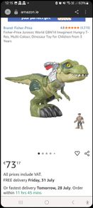 Jurrasuc park fisher price Imaginex t rex