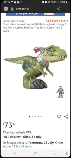 Jurrasuc park fisher price Imaginex t rex