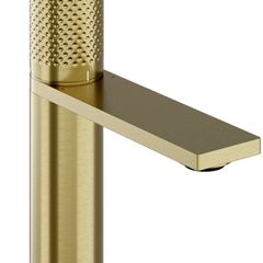 Hib Dotto Mono Basin Mixer brushed brass
