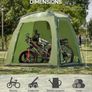 Bike Storage Outdoor 200 120 165cm Bike Cover for Outside Store Waterproof Shed for 3 Bikes Bicycle Cover Bike Storage Tent Store Shelter Green Image 3