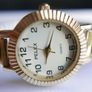 Ladies Easy Read Watch Pelex, Gold Expander Bracelet & Gold Easy Read Dial New Battery Image 3