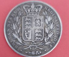 England  1844 Victoria Crown RARE in Very Fine condition