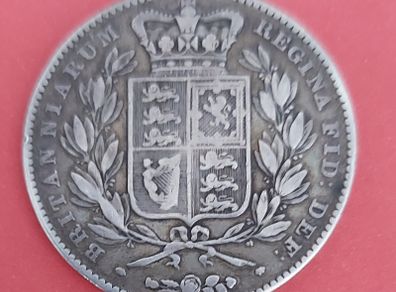 England  1844 Victoria Crown RARE in Very Fine condition