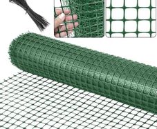 Garden Fence Barrier for Dogs,1x20m Snow Fence Plastic Mesh Fencing Roll [Heavy Duty] Safety Temporary Fencing,Garden Mesh Border Fence Reusable for Yard Vegetable Poultry Rabbit Chicken-Green