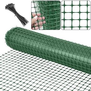 Garden Fence Barrier for Dogs,1x20m Snow Fence Plastic Mesh Fencing Roll [Heavy Duty] Safety Temporary Fencing,Garden Mesh Border Fence Reusable for Yard Vegetable Poultry Rabbit Chicken-Green