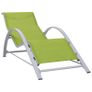 Sun Loungers 2 pcs with Table Aluminium Green Image 10