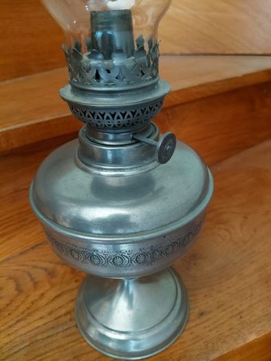 Antique French stainless steel lamp works