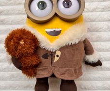 Minions Bob with Teddy Bear Soft Toy Minion Despicable Me Soft Plush approx. 30 cm. Used Please see photos