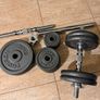 PROIRON 27kg Adjustable Dumbbell & Barbell Weight Set Image 2