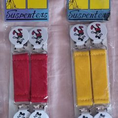 Mickey Mouse Vintage Jumper Suspenders / Mitten Clips
