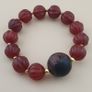 Vintage Melon Shape Carnelian Agate & Etched Carnelian Bracelet Image 4