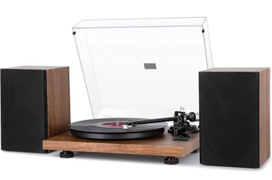 Bluetooth Turntable Hi-Fi System with 36 Watt Bookshelf Speakers, Vinyl Record Player with Magnetic Cartridge (FREE POSTAGE)