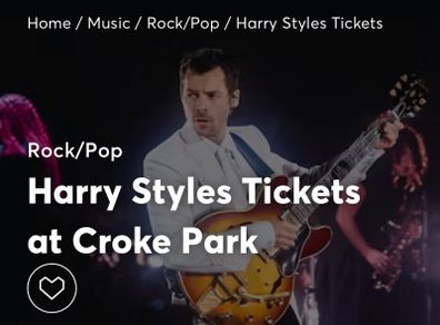Harry Styles Croke Park Wed 18th Aug 2027
