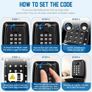 Key Safe Wall Mounted Police Approved,Key Lock Box for Outside 12 Digit Combination Lock Box Spare Key Hider Waterproof Security Lockbox Large Capacity Key Box for Home Garage Office School Image 7