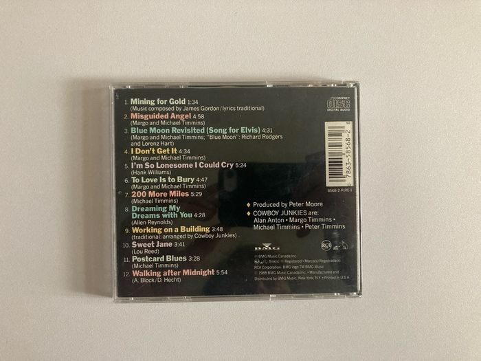 Cowboy Junkies Trinity Session CD NM