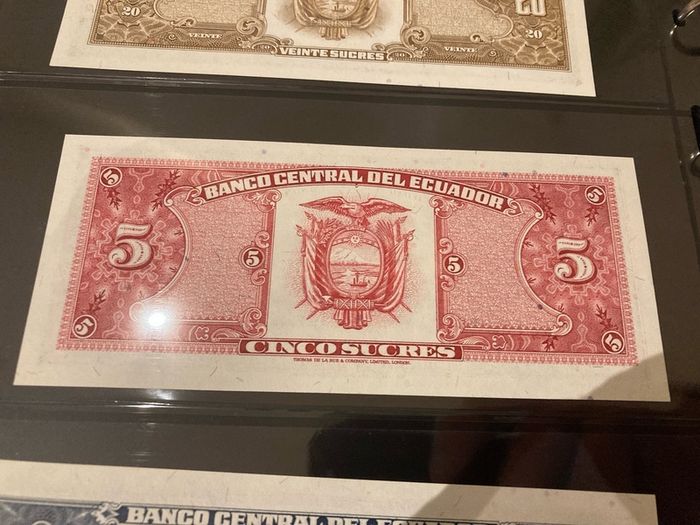 Ecuador Uncirculated Banknotes Lot