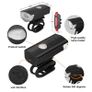Bike Light, USB LED Rechargeable, Front and rear, Headlight Lamp Flashlight Cycling Safety Warning Light Image 2