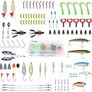 NEW SALE | 120 PCS Fishing Lures Mixed Including Spinners,VIB,Treble Hooks,Single Hooks,Swivels,Pliers and Tackle Box Image 5