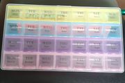 7 days pill box morning noon afternoon and evening poll organizer 28 daily compartment case perfect for travel 12 euro