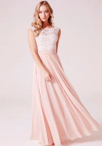 Emilia Maxi Dress with Lace Bodice (Sizes 12,14,14)