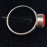 Vintage sterling silver coral ring size 0 Image 2