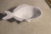 ONE Mud Pie Fish Shaped Dip Bowls Mini Distressed Rustic Look