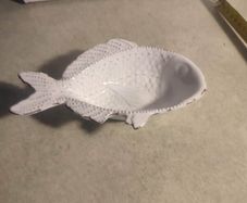 ONE Mud Pie Fish Shaped Dip Bowls Mini Distressed Rustic Look