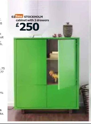 Vintage-Style IKEA STOCKHOLM Green Cabinet  2013 Collection