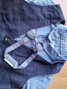 Boys Shirt, Waistcoat and bow set. Age 2-3