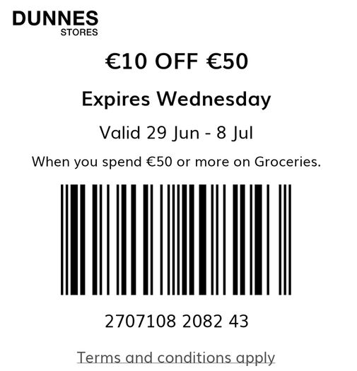 Dunnes Store save voucher