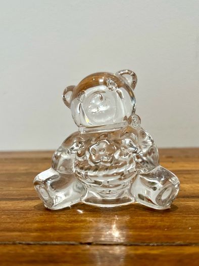 Vintage French Crystal Bear Figurine