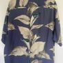 Tommy Bahama 100% Silk Tropical Shirt | Size XL | Blue Leaf Print Image 5