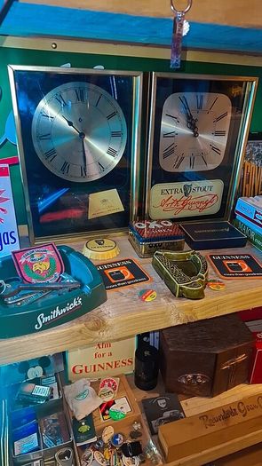 Vintage guinness brass clock